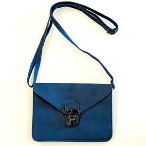 Small Blue Crossbody / Clutch Bag Purse